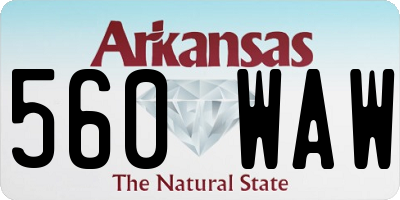AR license plate 560WAW