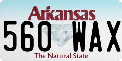 AR license plate 560WAX