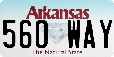 AR license plate 560WAY