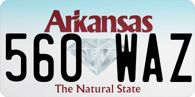 AR license plate 560WAZ