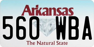 AR license plate 560WBA