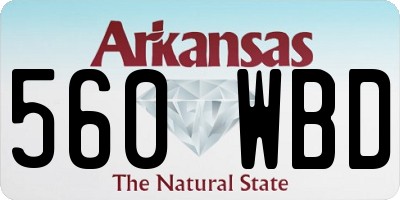 AR license plate 560WBD