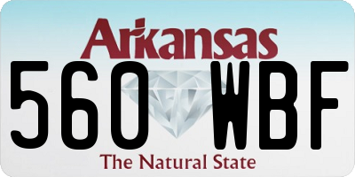 AR license plate 560WBF
