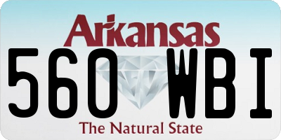 AR license plate 560WBI
