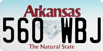 AR license plate 560WBJ
