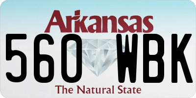 AR license plate 560WBK