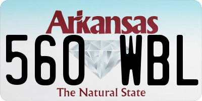 AR license plate 560WBL