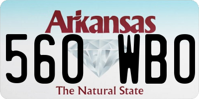 AR license plate 560WBO