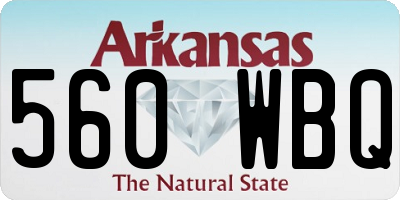 AR license plate 560WBQ