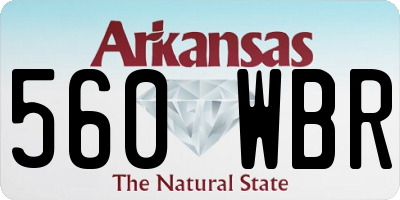 AR license plate 560WBR
