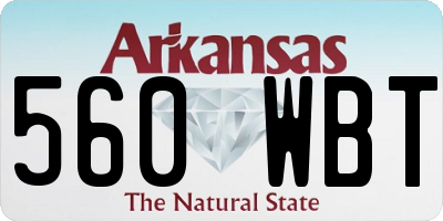 AR license plate 560WBT
