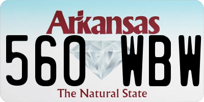 AR license plate 560WBW