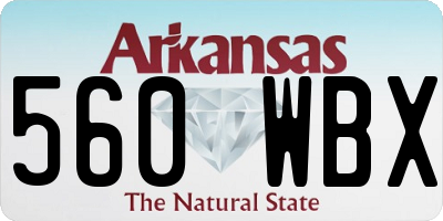AR license plate 560WBX