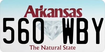 AR license plate 560WBY