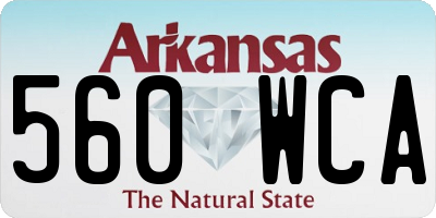 AR license plate 560WCA