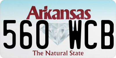 AR license plate 560WCB