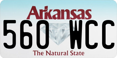AR license plate 560WCC