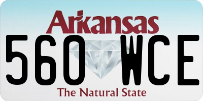 AR license plate 560WCE