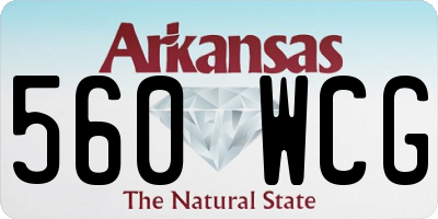 AR license plate 560WCG