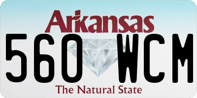 AR license plate 560WCM