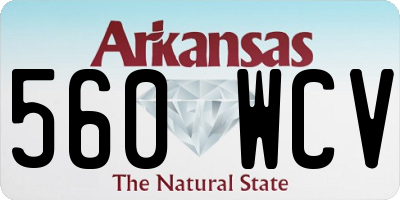 AR license plate 560WCV