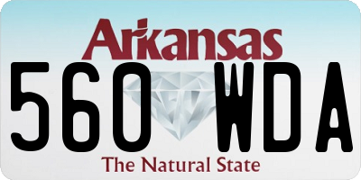 AR license plate 560WDA