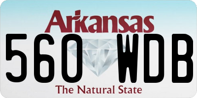 AR license plate 560WDB