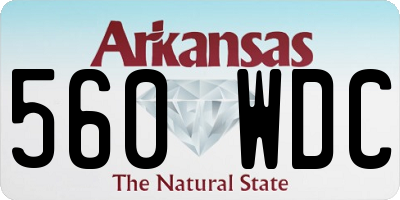 AR license plate 560WDC