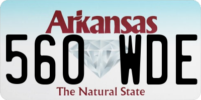 AR license plate 560WDE