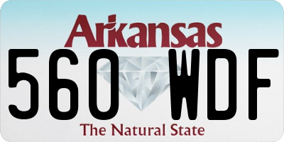 AR license plate 560WDF