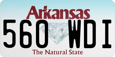 AR license plate 560WDI