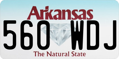 AR license plate 560WDJ