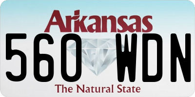 AR license plate 560WDN