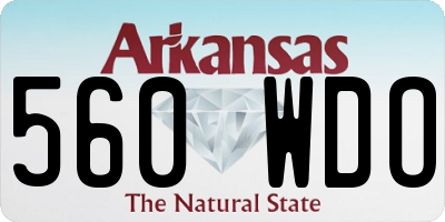 AR license plate 560WDO