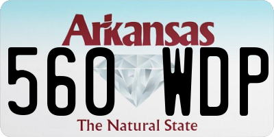AR license plate 560WDP