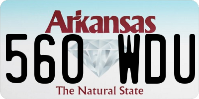 AR license plate 560WDU
