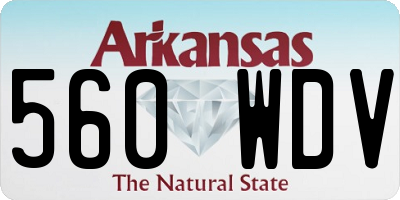AR license plate 560WDV