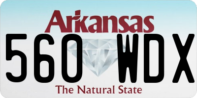 AR license plate 560WDX