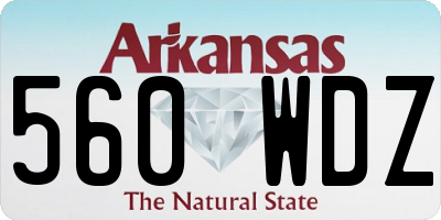 AR license plate 560WDZ