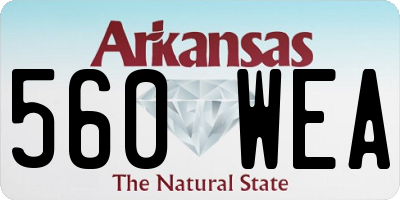 AR license plate 560WEA