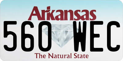 AR license plate 560WEC