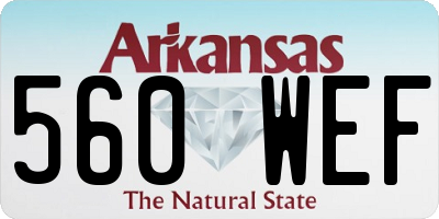AR license plate 560WEF