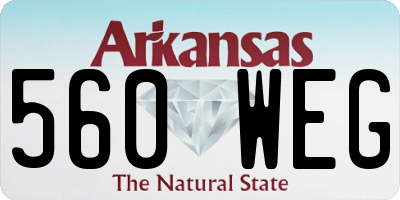 AR license plate 560WEG