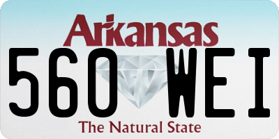 AR license plate 560WEI