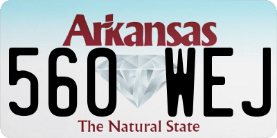 AR license plate 560WEJ