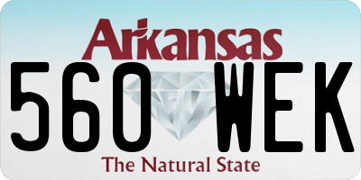 AR license plate 560WEK