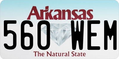 AR license plate 560WEM