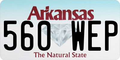 AR license plate 560WEP