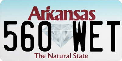 AR license plate 560WET