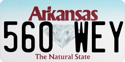 AR license plate 560WEY